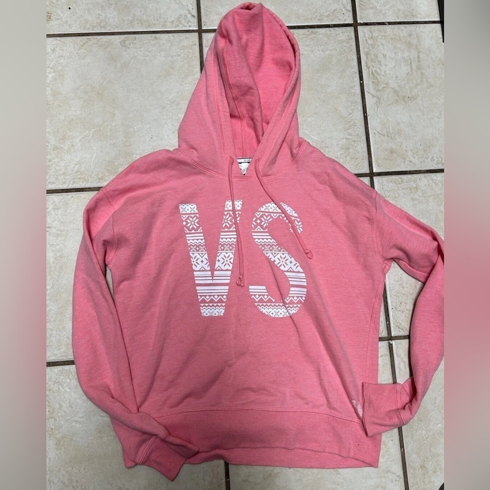 Victoria Secret size Small Hooded Sweatshirt VS Snowflake Logo Pullover Hoodie